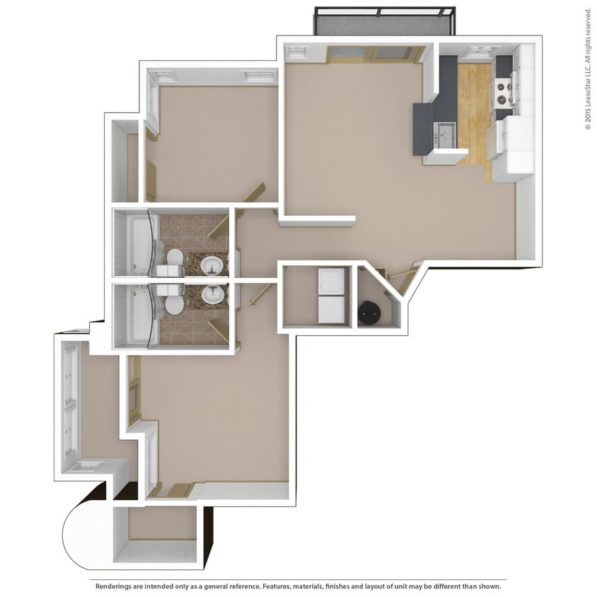 Floor Plan - 2x2a
