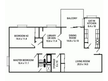 2BR/2BA - Wimbledons: 2BD/2BA/Den