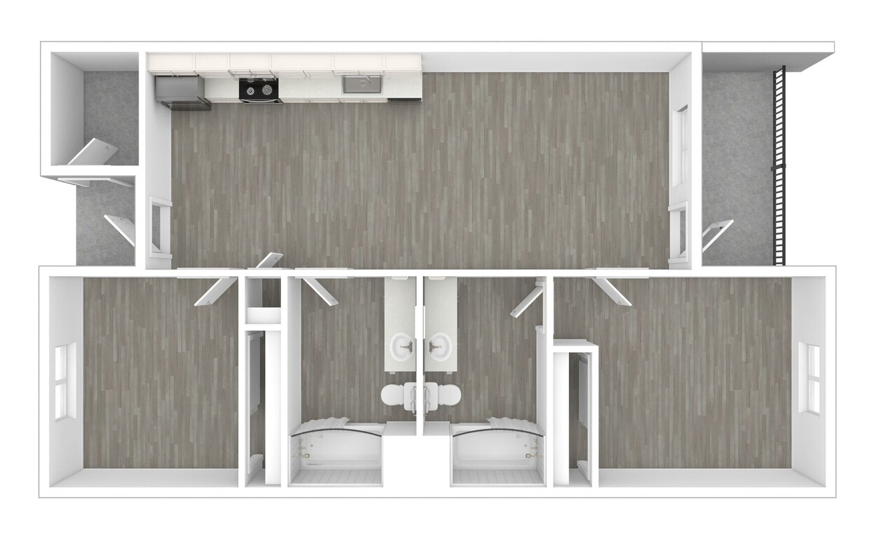 Floor Plan - 2x2