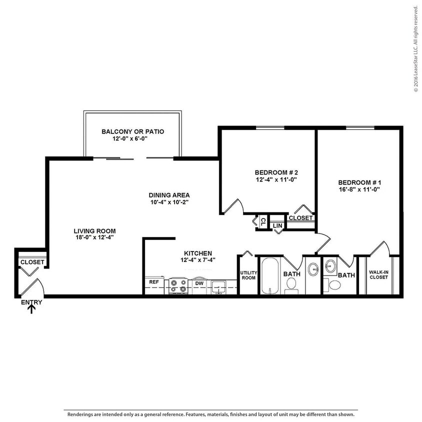 Floor Plan - Crescent Townhome