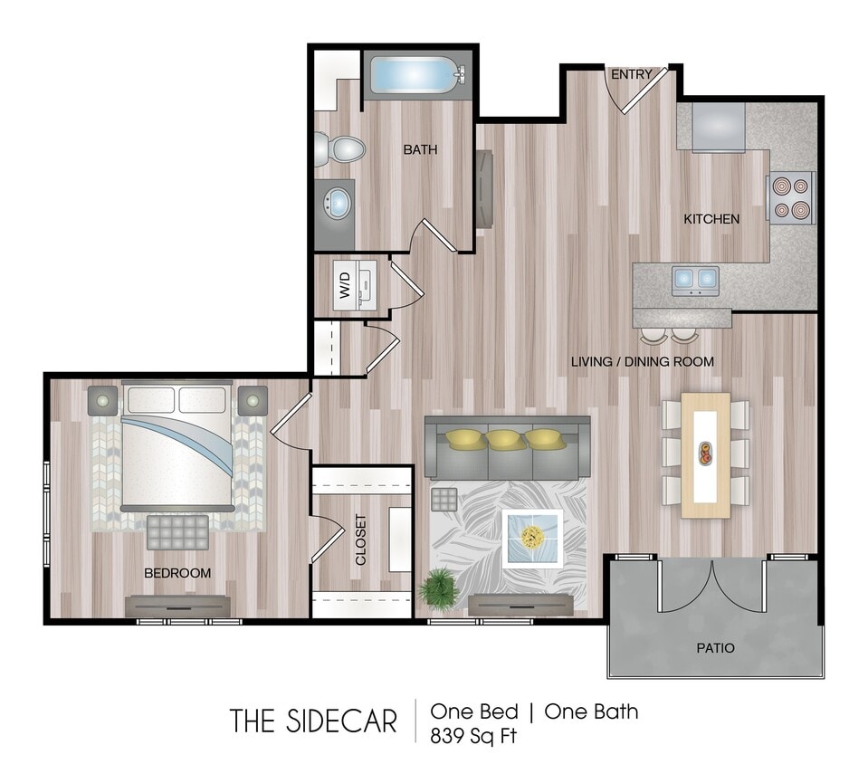 839 sq ft - The Side Car (Grand)