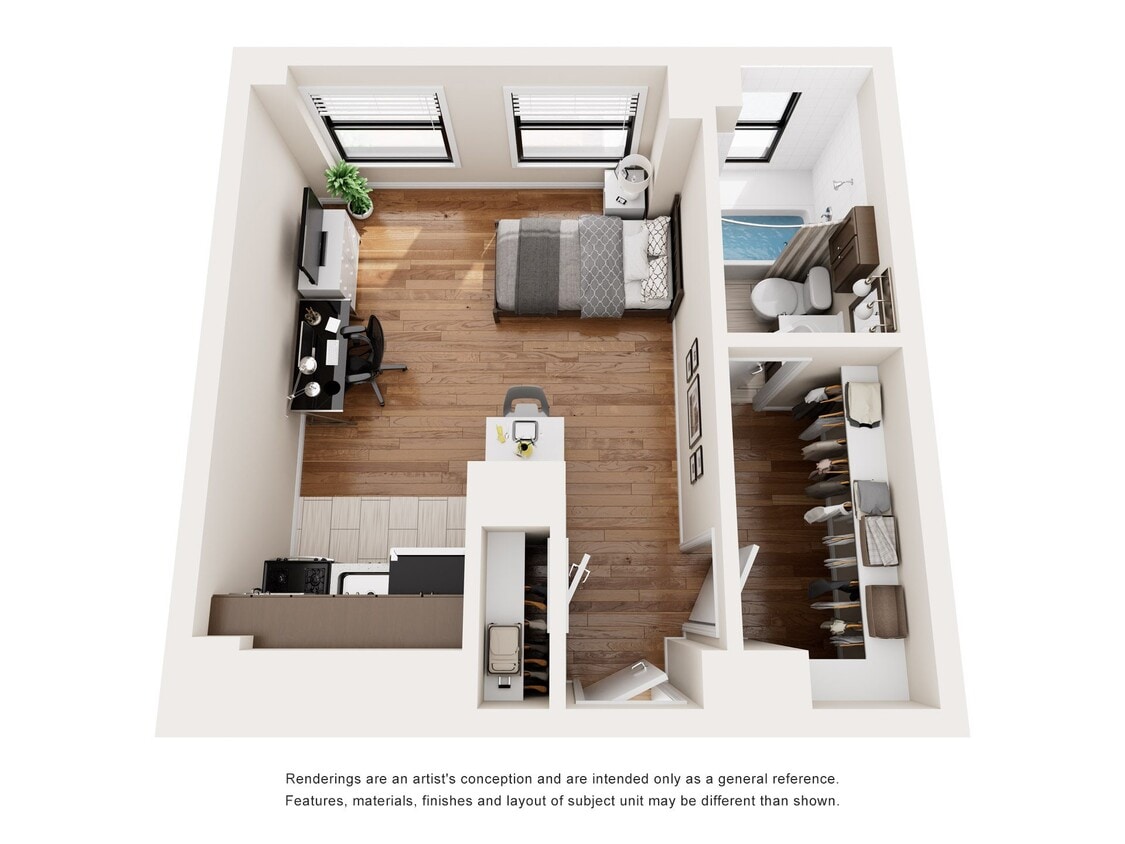 Floor Plan - Cannes Studio Type B