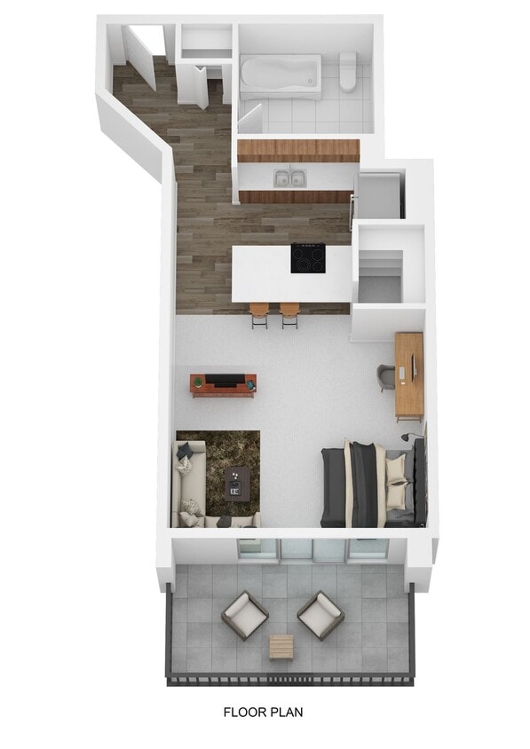 Floor Plan - Studio Apartment