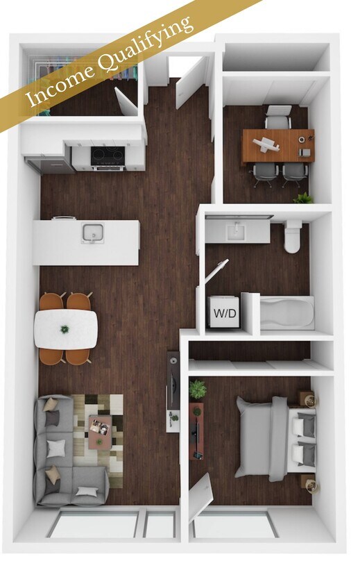 Floor Plan - 1 Bed/1 Bath MFTE-C16
