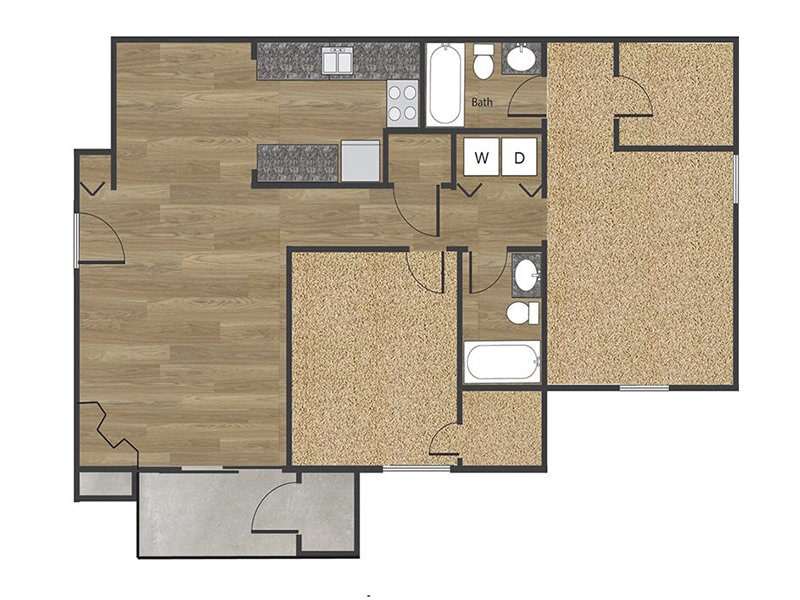 Floor Plan - 2x2A