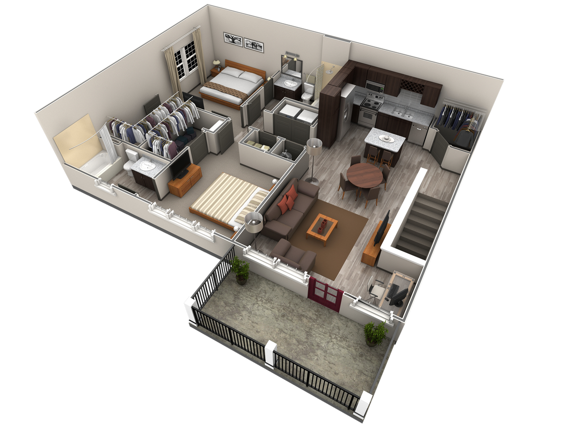 Floor Plan - 2 BR Designer Overlook