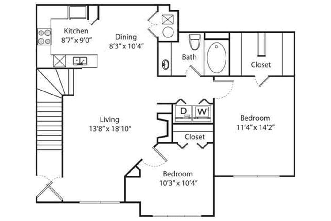Floor Plan - Honeylocust Renovated B2r