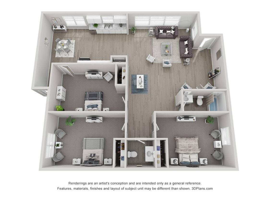 Floor Plan - 3x1.5 Garden Standard - Call For Availability