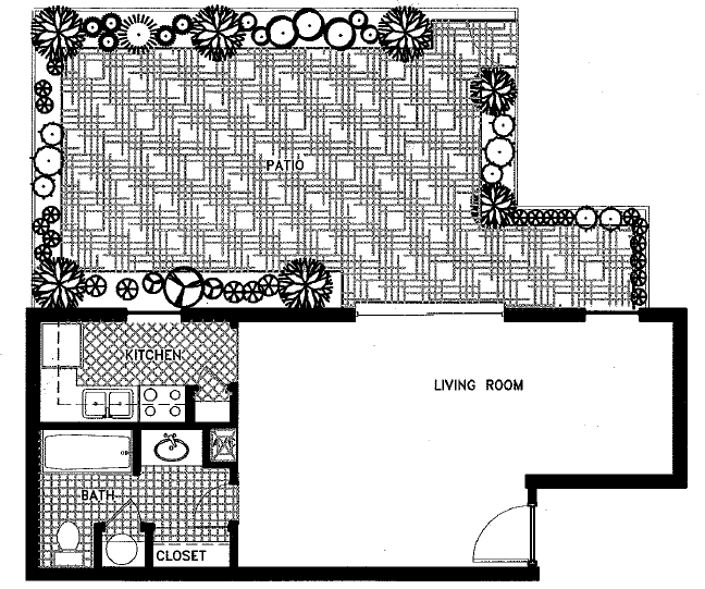 Studio - 1 Bedroom Garden