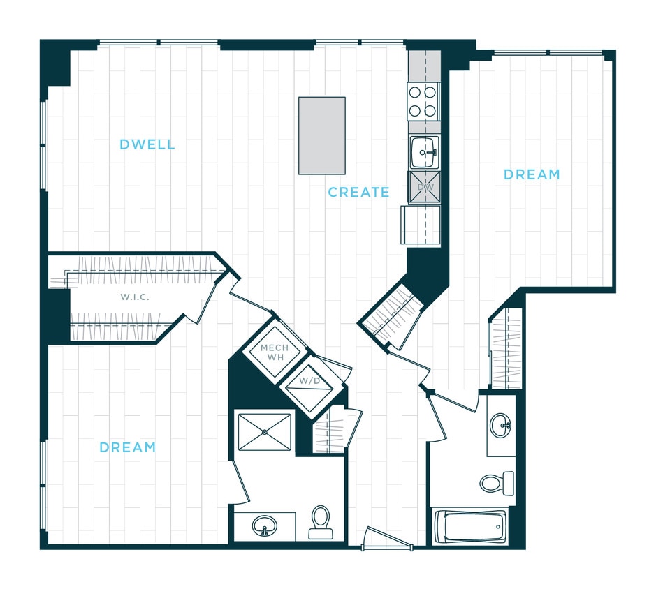 Floor Plan - 2 Bed/2 Bath sl-b12