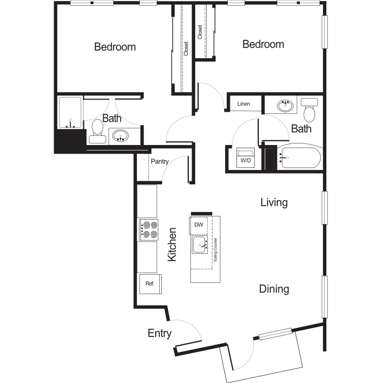 D2_11335.png - 2 Bedroom 2 Bathroom