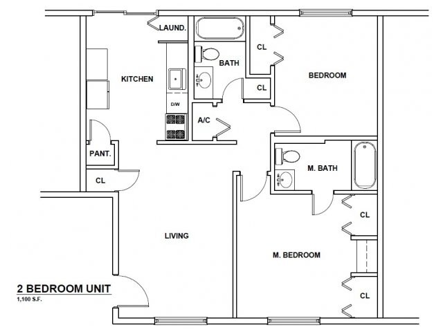 Floor Plan - 2x2
