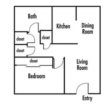 1-Bed/1-Bath - The Courtyard