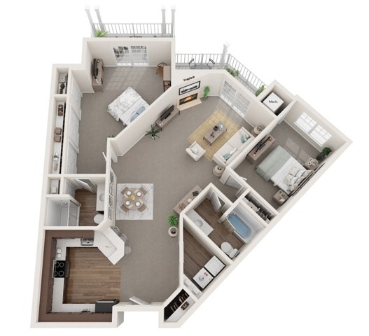 The Terrace | The Landmark at Hatchery Hill | Apartments in Fitchburg, WI - The Terrace