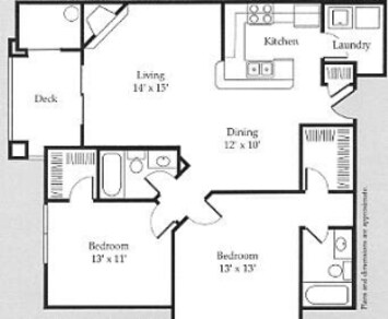 2BR, 2BA Pisa 1065 sq ft - Pisa
