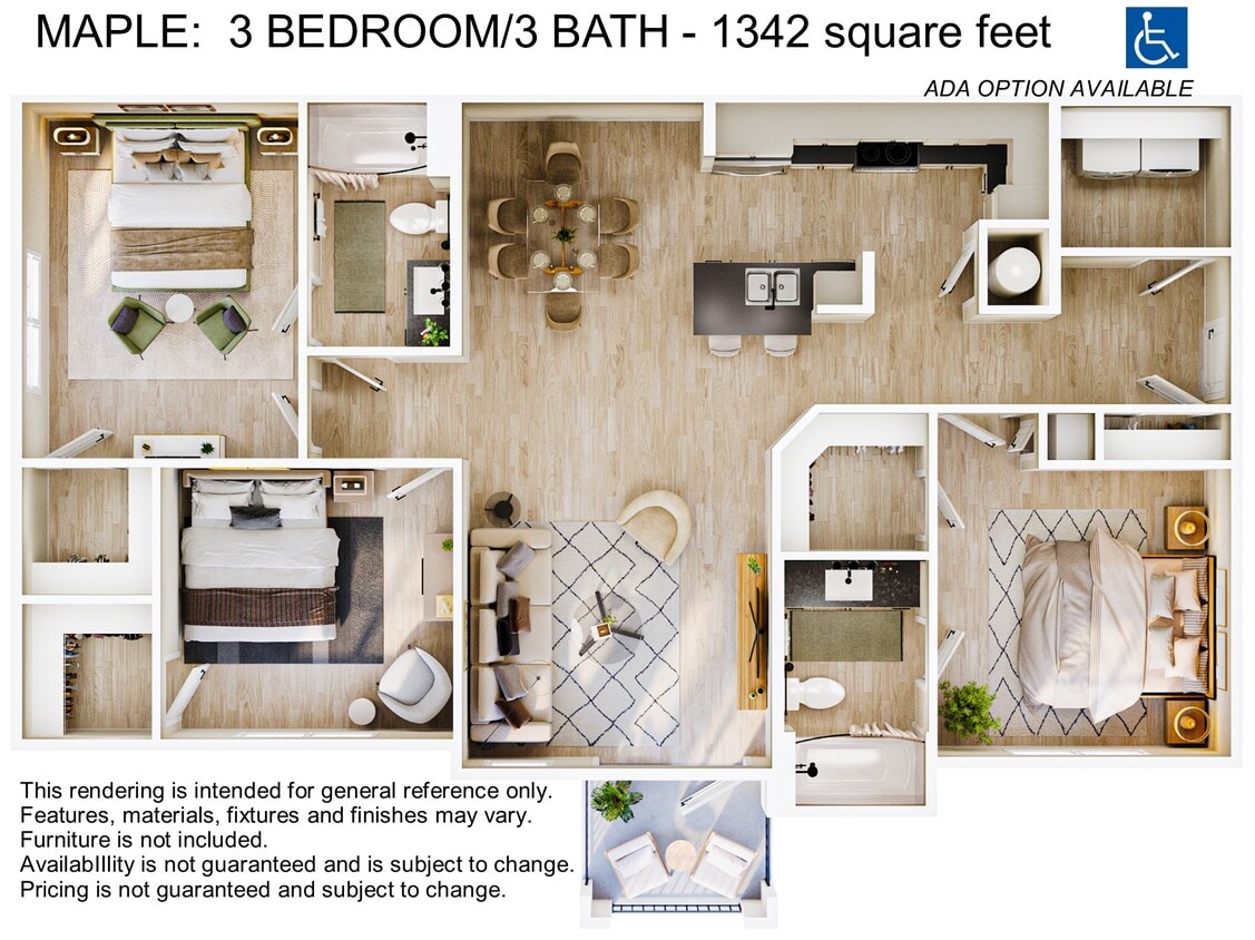Floor Plan - 3 Bedroom 2 Bath