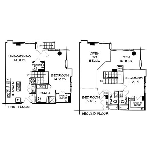 Floor Plan - Design 3B35 Townhome with Den