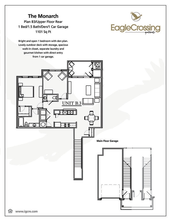 Floor Plan - B.3-1x1.5 Monarch