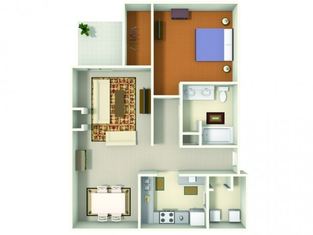 The Saluda (A2) - A2 Saluda - 1 Bedroom, 1 Bathroom
