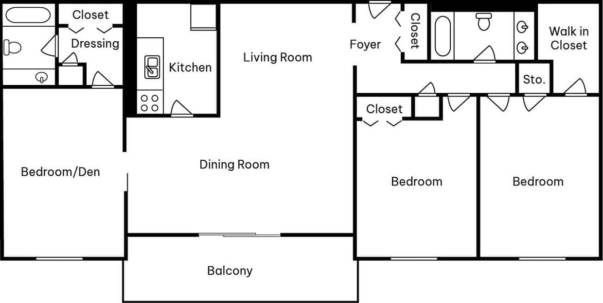 3 Bedroom 2 Bath B - 3 Bedroom 2 Bath B