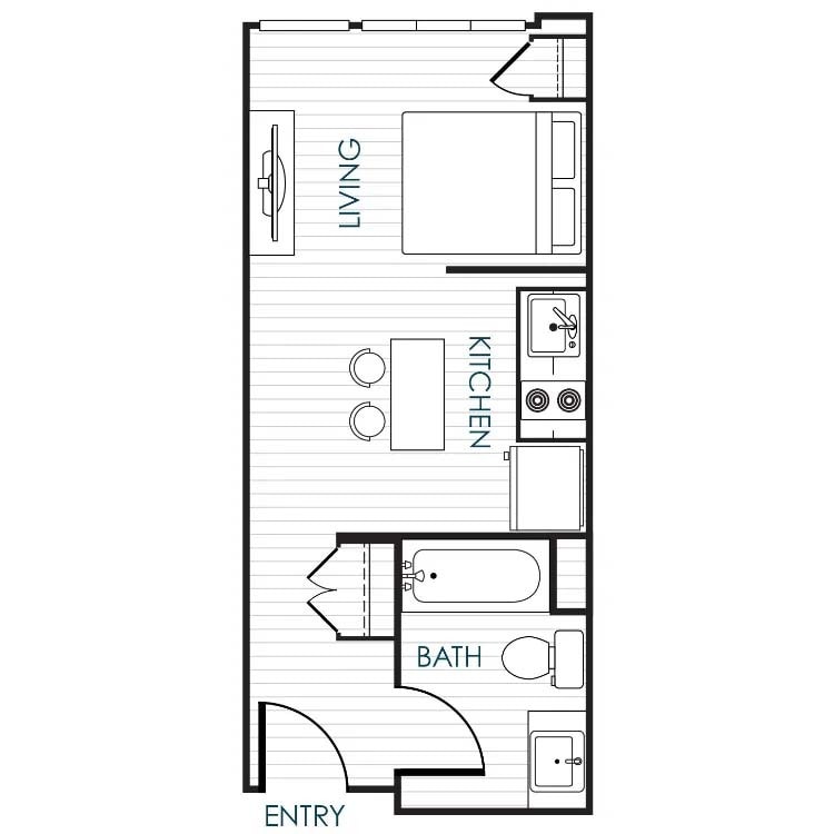 Floor Plan - Studio Furnished Unit
