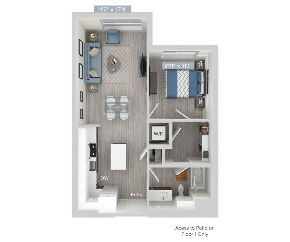 Floor Plan - A4-667SF-NoBalc