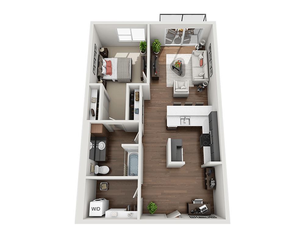 Floor Plan - One Bedroom A1BD MMR