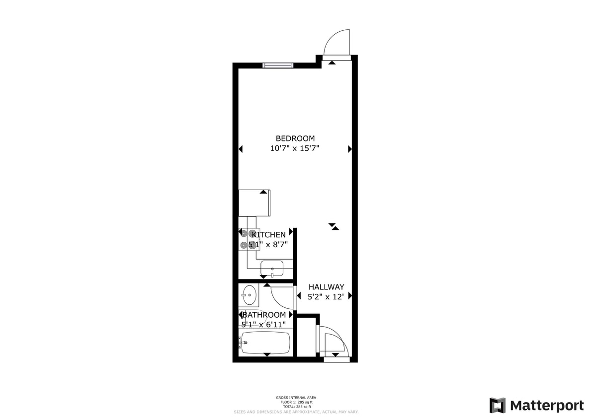 Studio 1 Bed - S - B