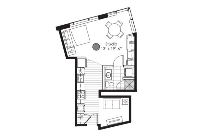 Floorplan X06; Levels 5, 8, 10-11, 16 - Studio F