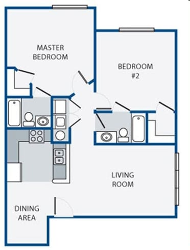 2BR/2BA - Two Bedroom - Option B