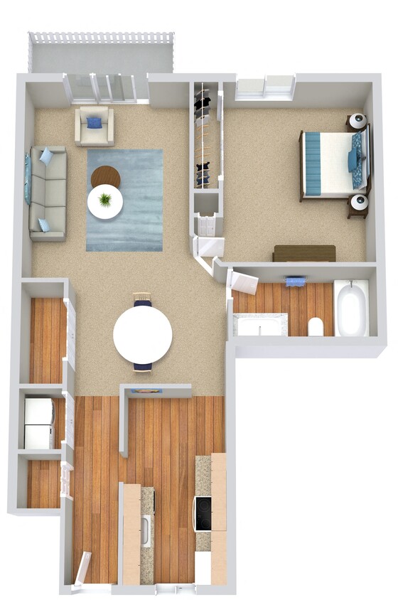 Floor Plan - 1 Bed | 1 Bath