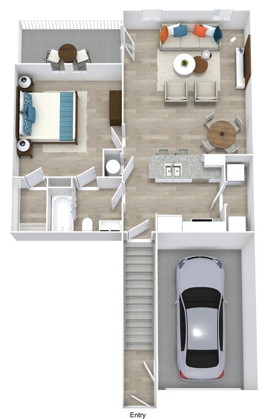 Floor Plan - A1 Upper w Garage