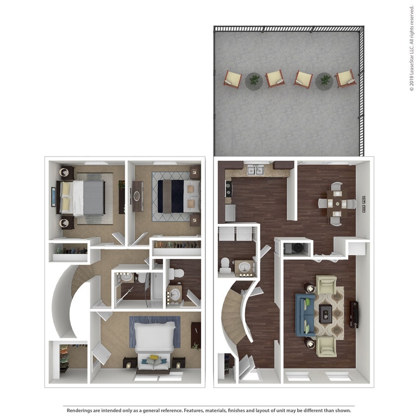 Floor Plan - 3x2.5 Townhome