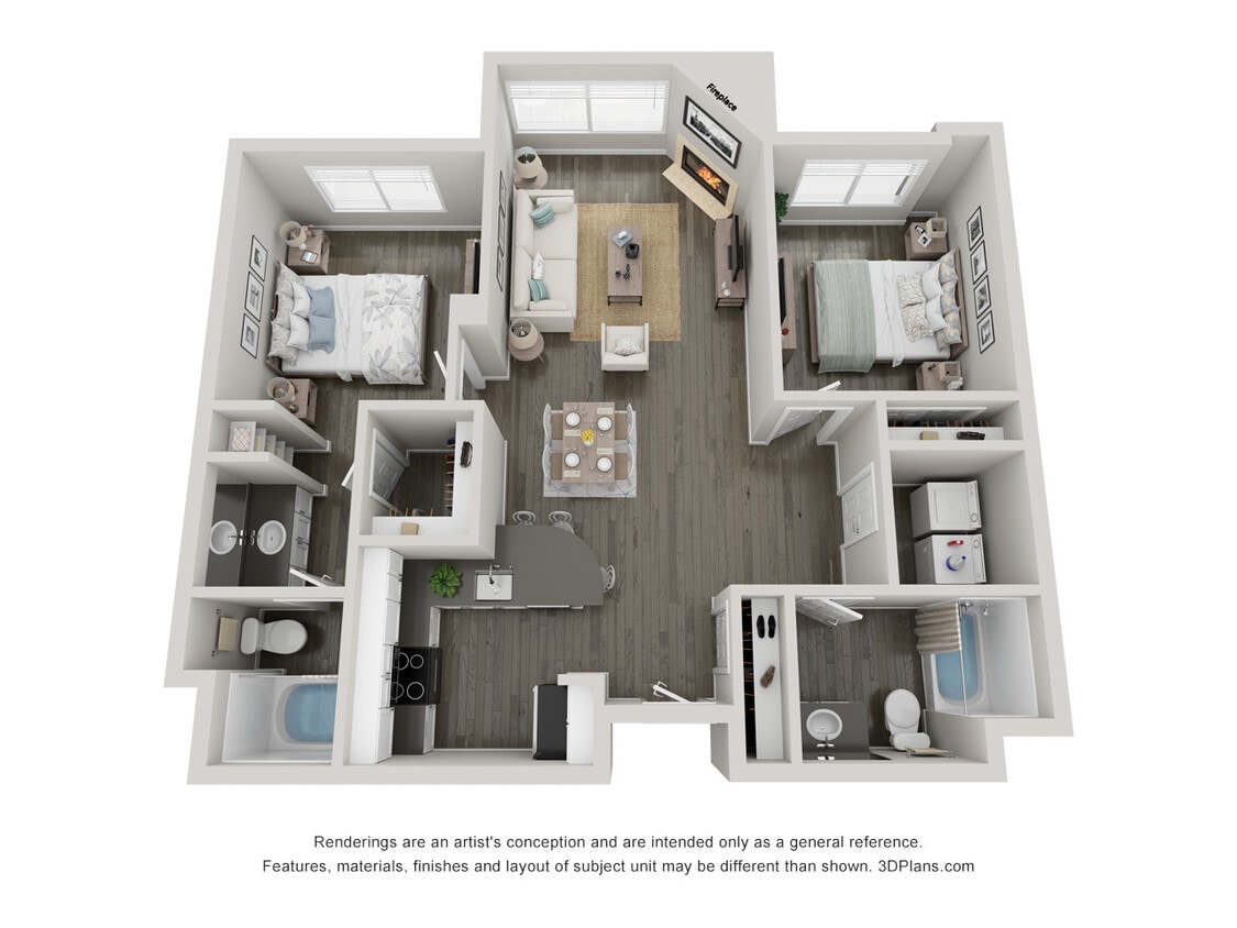 Floor Plan - 2x2A The Farallon - Renovated