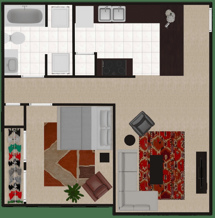 Floor Plan - 1 BR standard