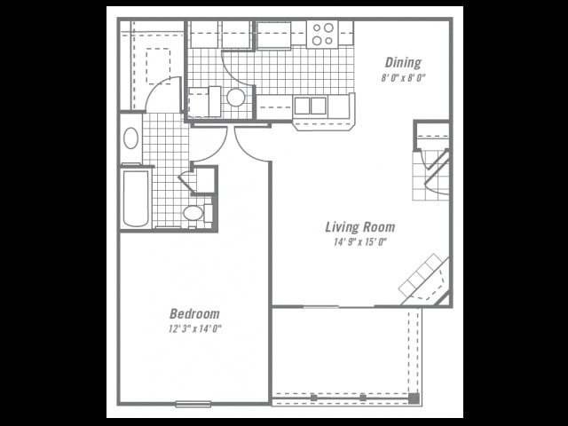 1 BR/1 BA - 1 Bedroom, 1 Bath