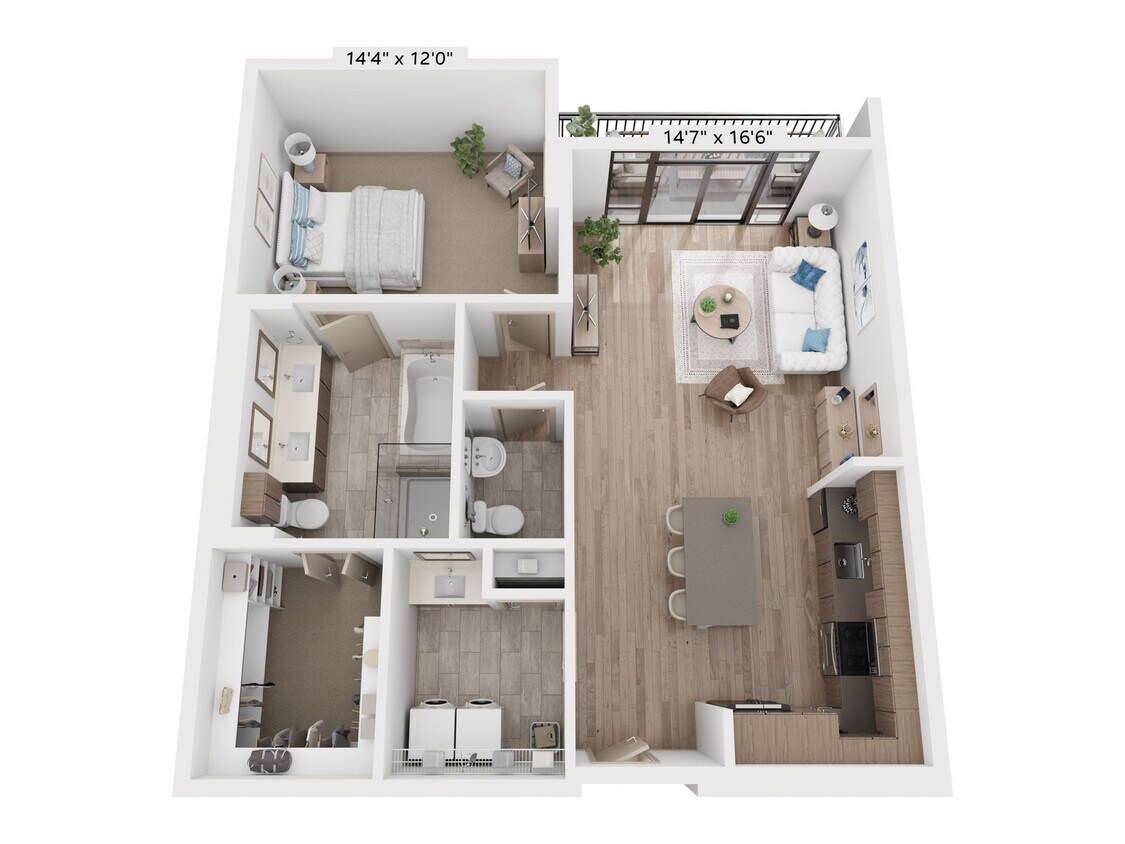 Floor Plan - 1x1 a10.w