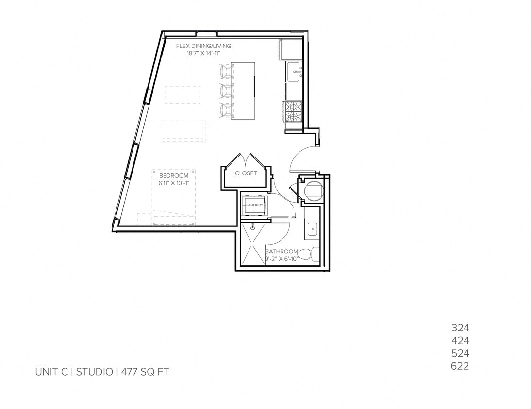 Floor Plan - Flats Unit C