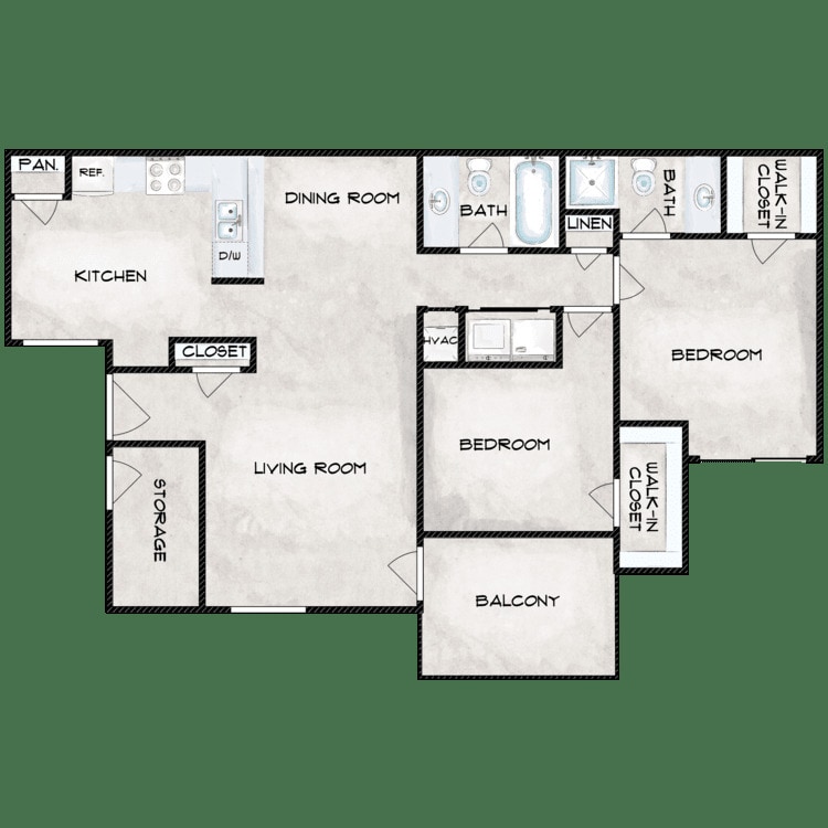 Floor Plan - 2 BR B-4	
