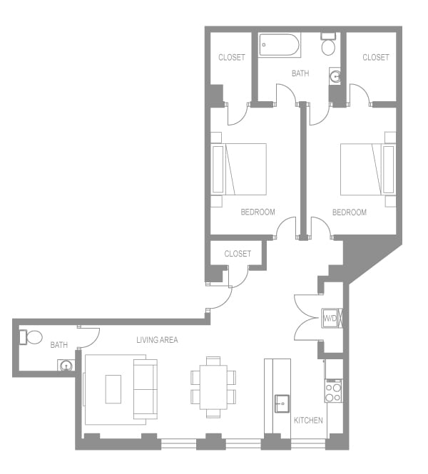 Floor Plan - Montesino Two Bedroom C