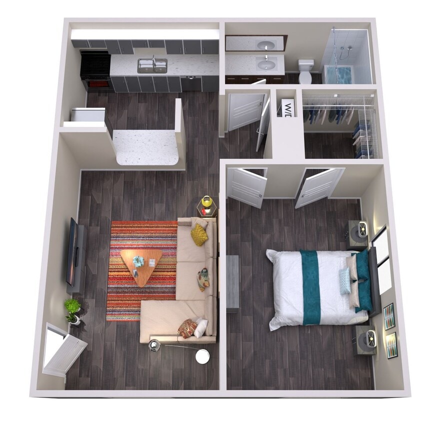 Floor Plan - 1 Bedroom - Renovated