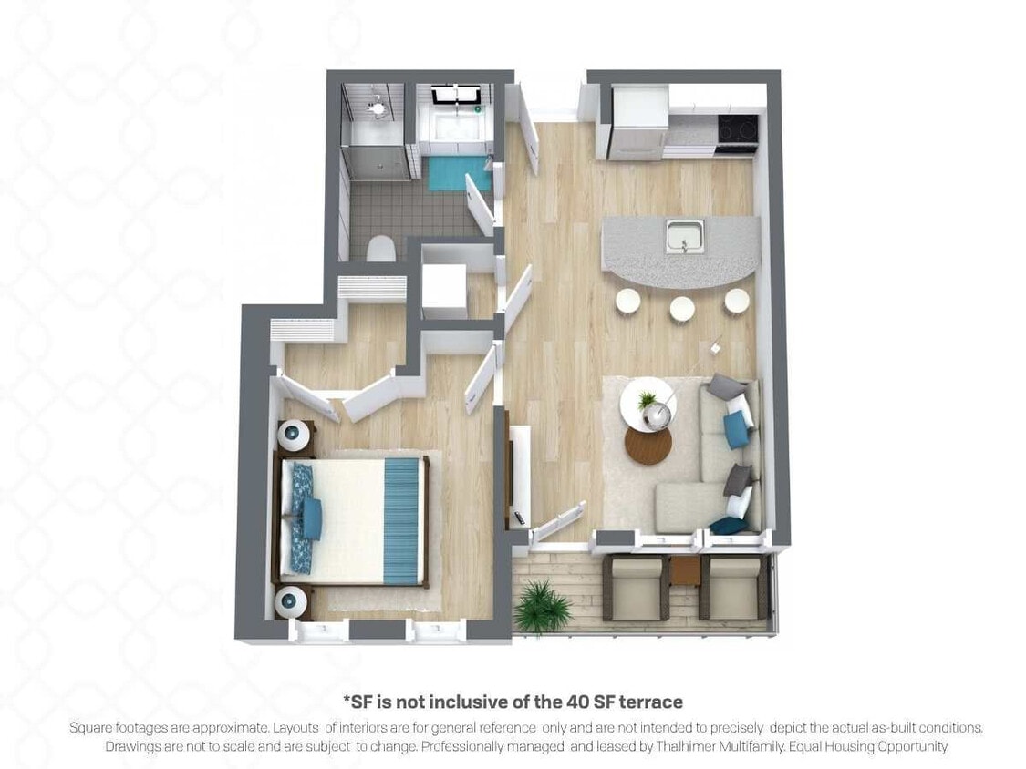Floor Plan - Potterfield | +40 sqft Terrace