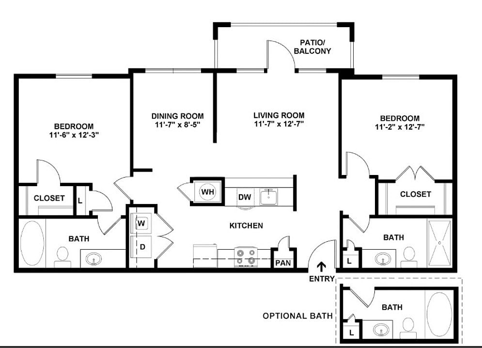 B2 Floorplan W Dimensions - B2