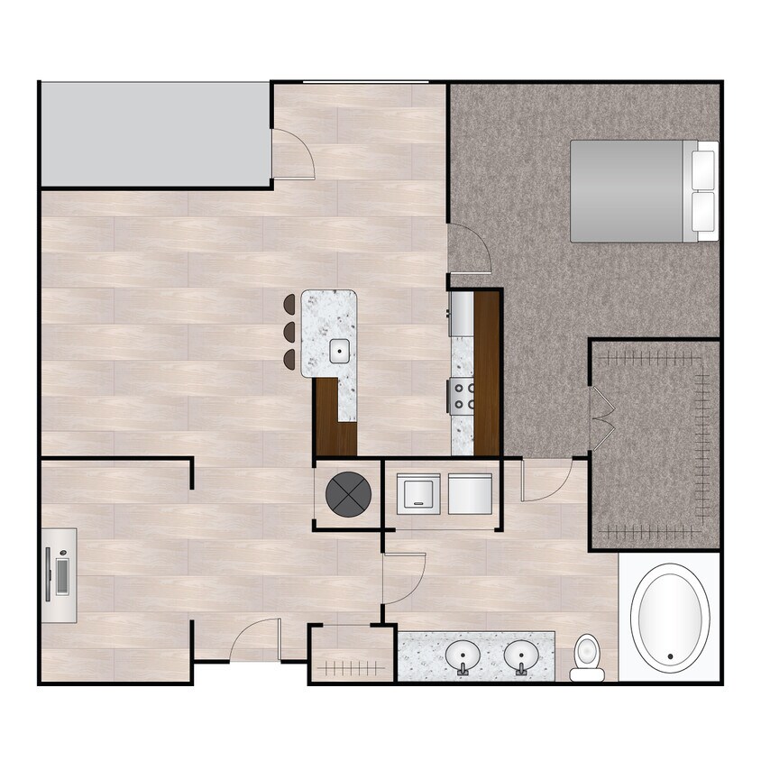 Floor Plan - A Sette 882 sqft - 913 sqft