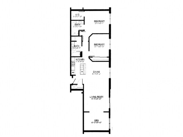 2 Bed + Den / 2 Bath - 1,335 SF - 2 Bed / 2 Bath + Den - 1,335 SF
