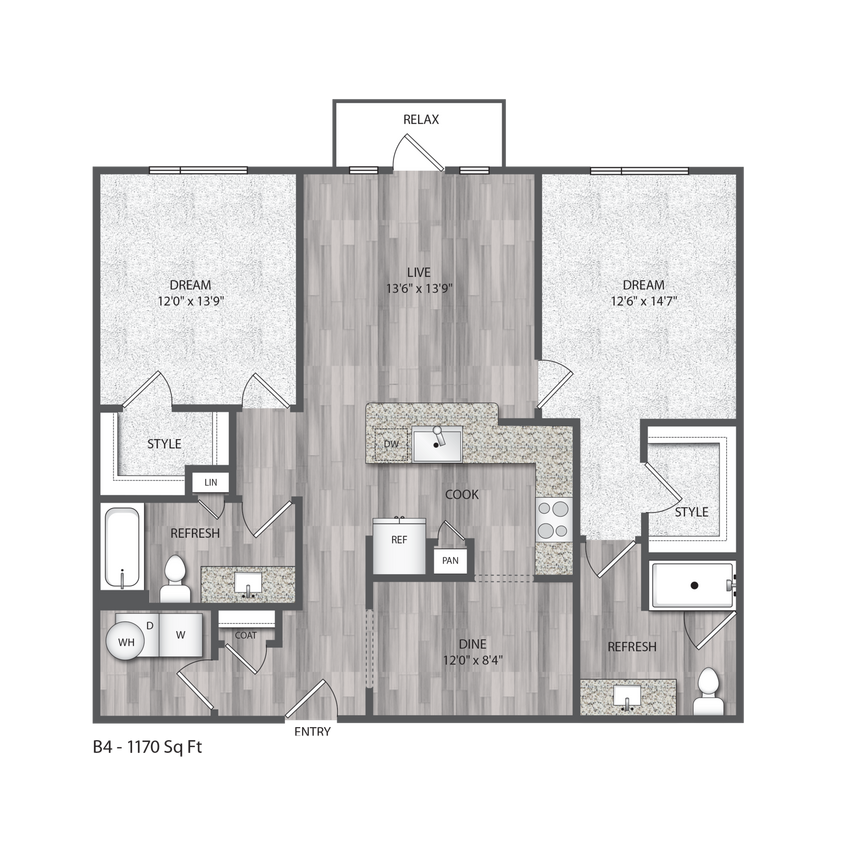 B4.1 floor plan Encore Montrose - B4.1