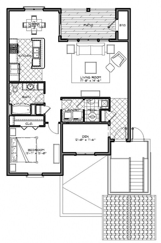 Floor Plan - The Fontana w/ Den
