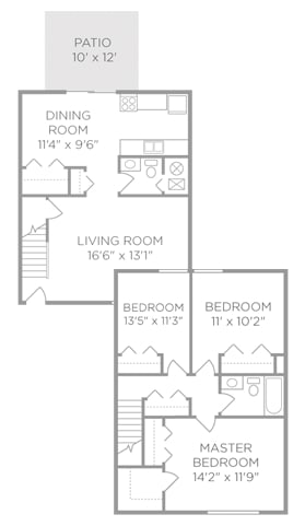 3BR/1.5BA - 3 Bed 1.5 Bath