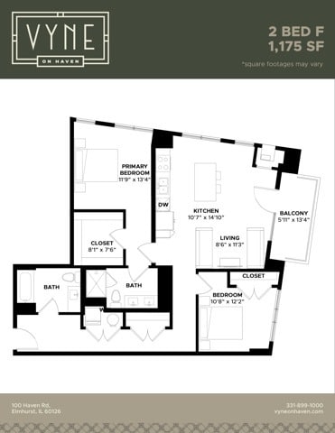 Final - Vyne On Haven - Floor Plans - 2 BED F - TYPE B - 2 BED - F