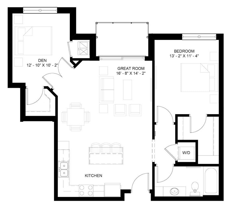 Floor Plan - The Atlas with Den (B5)
